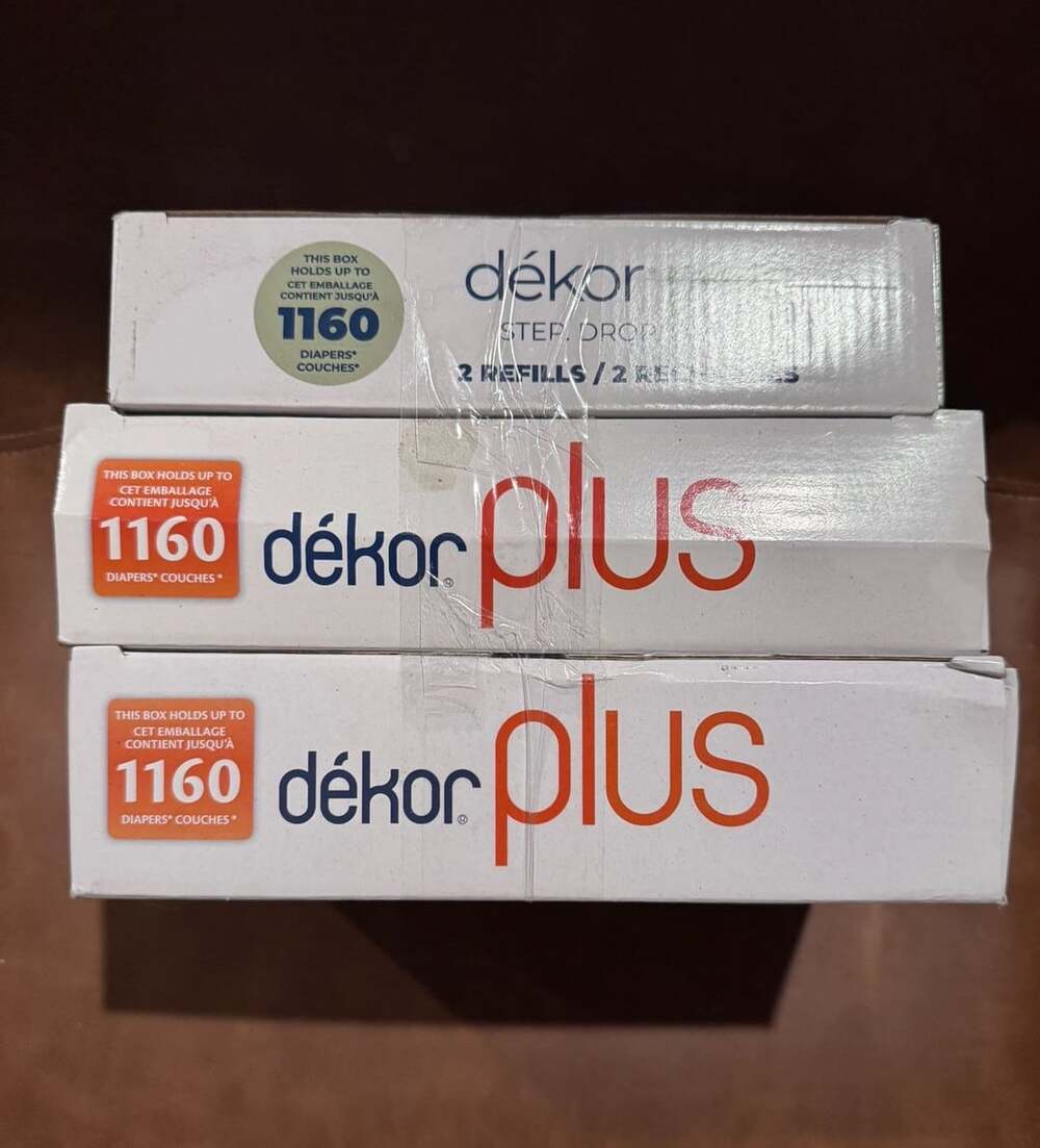 3 boxes Dékor Plus Diaper Pail Refills 2 Pack